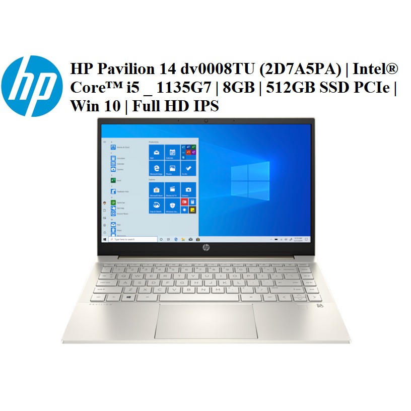 LapTop HP Pavilion 14 dv0008TU 2D7A5PA | Intel Tiger Lake Core i5 _ 1135G7 | 8GB | 512GB SSD PCIe | Win 10 | 14&quot; FHD IPS