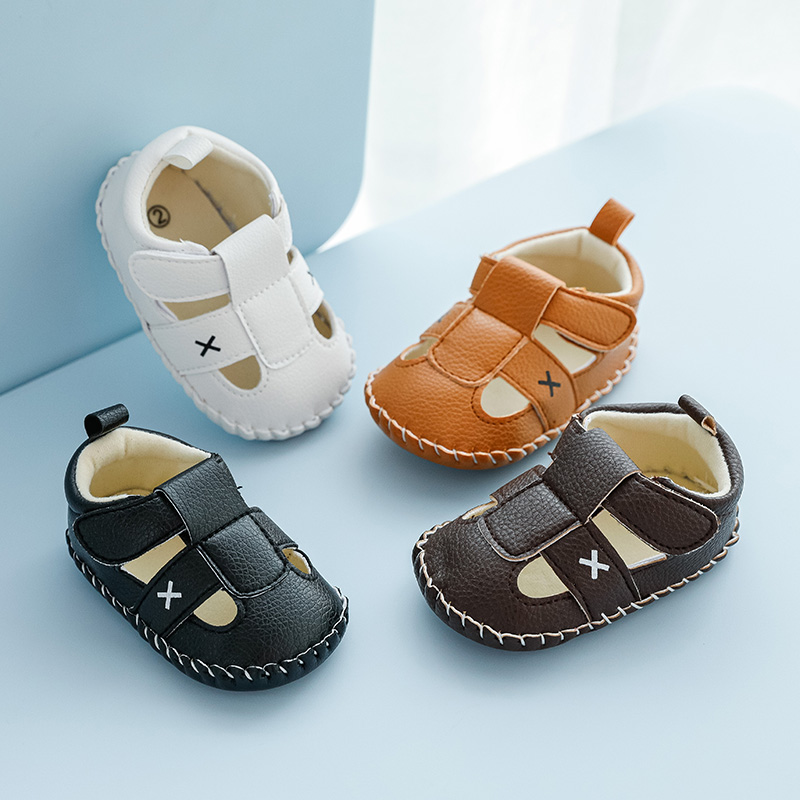 Sandal Thời Trang Bằng Da PU Chống Thấm Nước Cho Bé Trai 3-12 Tháng Tuổi