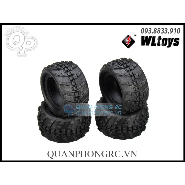 Bánh cao su cho xe WLtoys P929 1/28 Monster Truck Rubber (4 Cái)