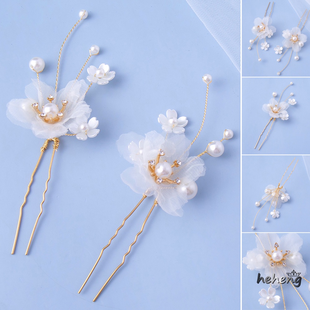 Set 2 Kẹp Tóc Hình Chữ U Chống Trượt Không Gây Dị Ứng