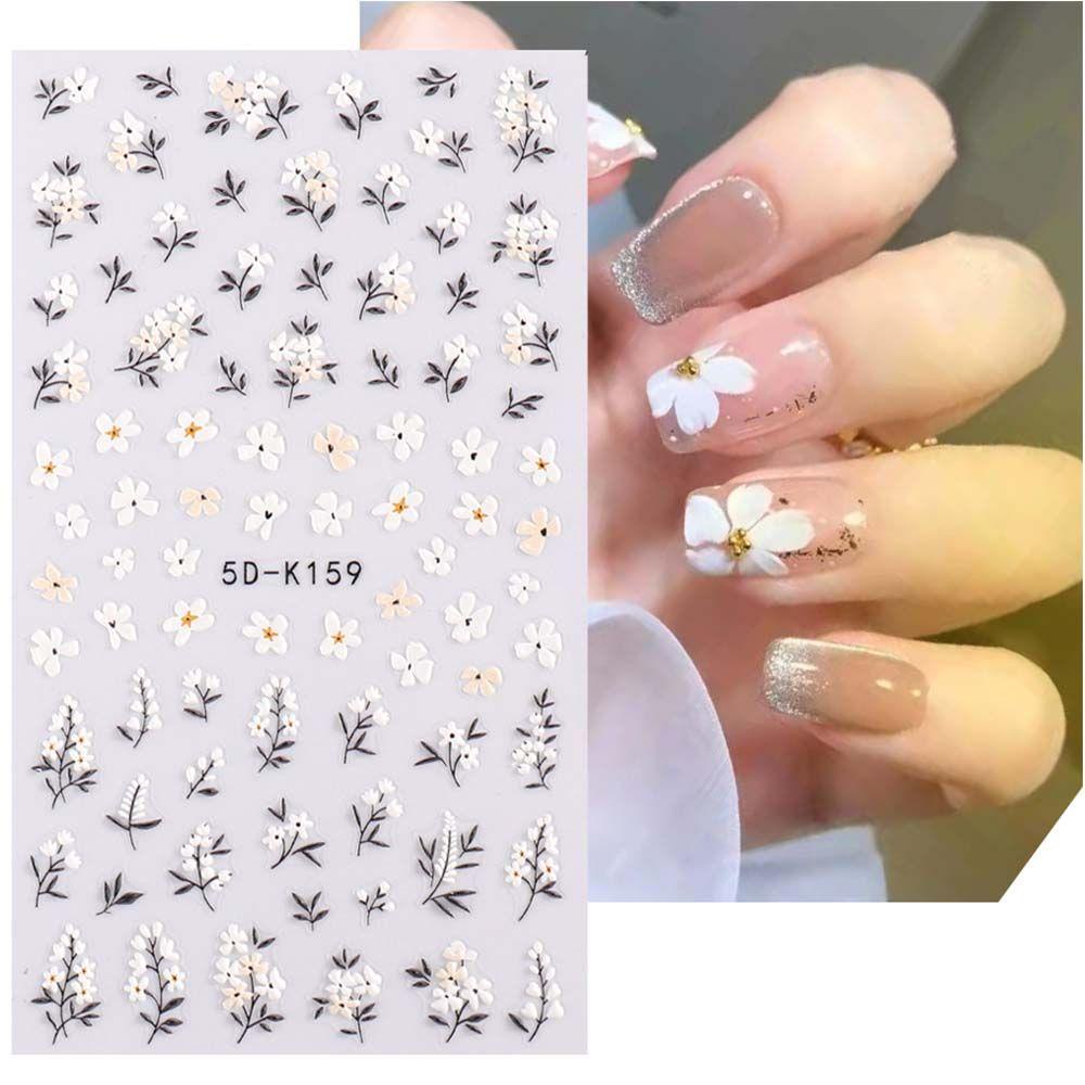 [Hàng mới về] Miếng dán trang trí móng tay nghệ thuật dập nổi thiết kế 5D họa tiết hoạt hình dễ thương