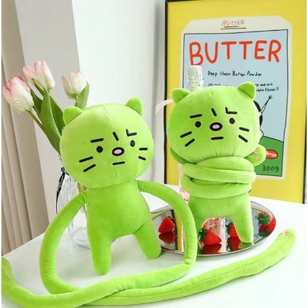 Mèo xanh tay dài Anxious cat G3B35 30cm gấu bông dễ thương
