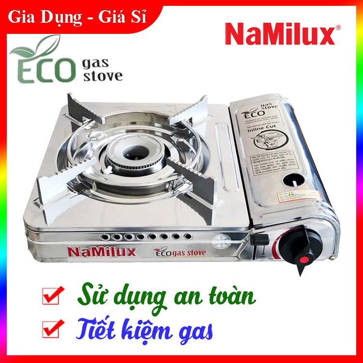 [CHÍNH HÃNG] Bếp Gas Du Lịch Inox Namilux VN Tích Hợp Van An Toàn, Bêp ga mini Namilux Chống nổ tuyệt đối