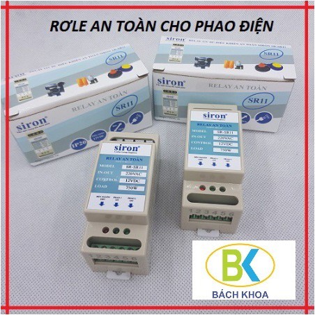 Rơ le an toàn, chuyển nguồn 12v chống giật, rò điện cho phao điện (SIRON SR11)