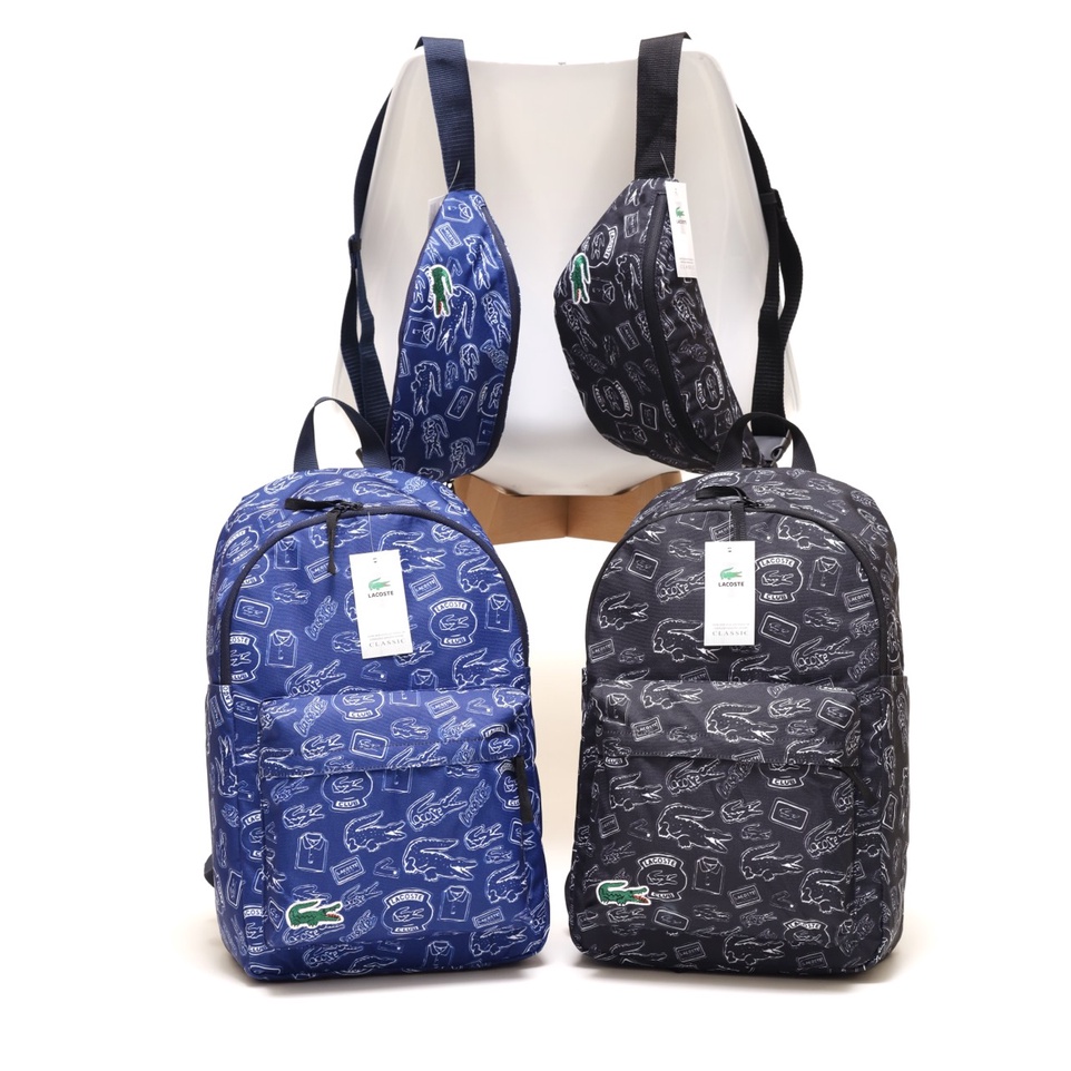 Ba Lô Lacoste0002 Túi Du Lịch Thời Trang Nam Nữ Set Balo Túi Bao Tử