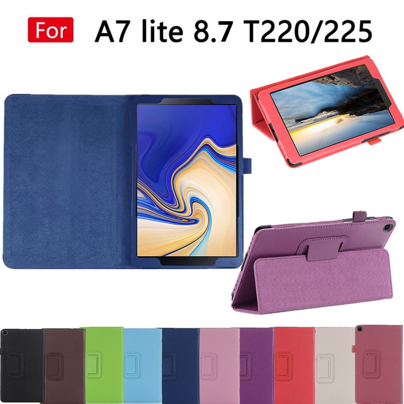 Bao da PU máy tính bảng nắp lật mỏng Cho Samsung Galaxy Tab A7 Lite 8.7 "Sm-T220 T225