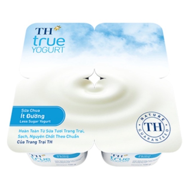 Sữa Chua TH True Milk Đủ Vị - Vỉ 4 Hộp x 100gr