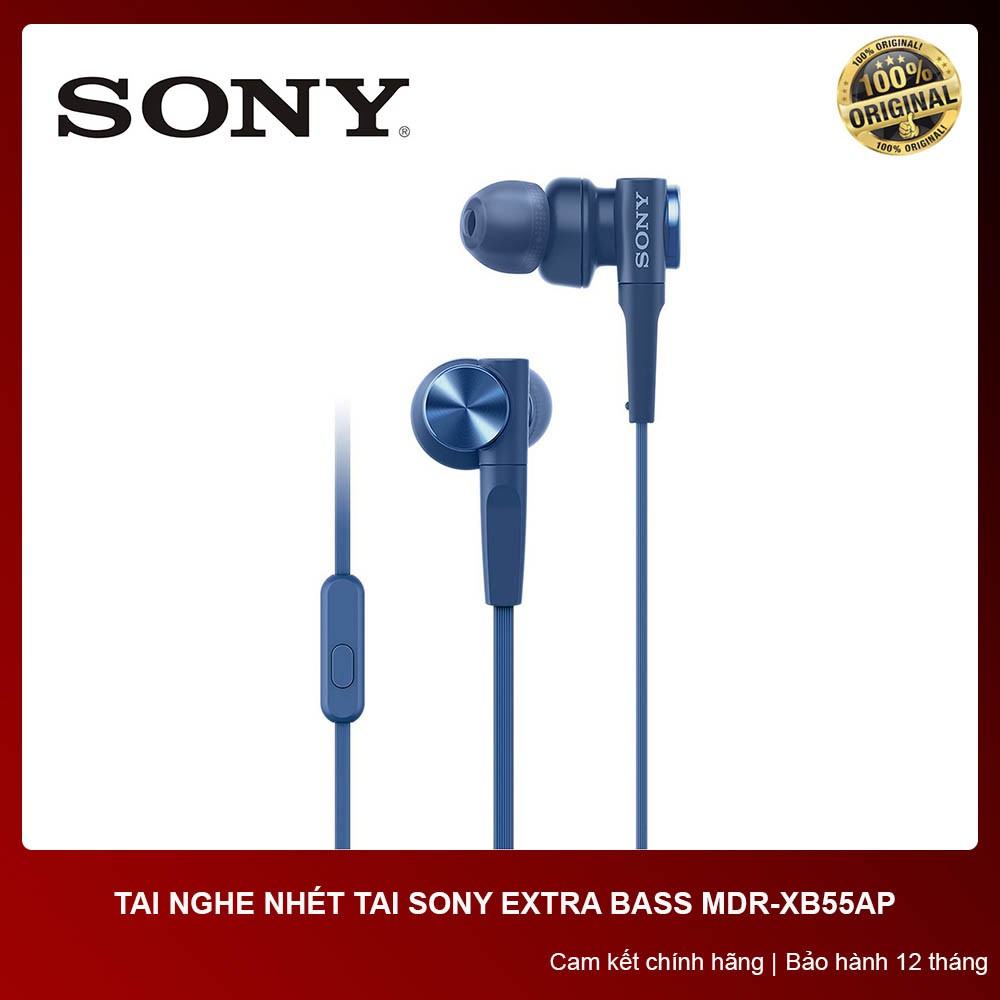 [Mã ELMS05 giảm 5% đơn 300k][CHÍNH HÃNG] Tai nghe nhét tai Sony XB55AP - Bảo hành chính hãng 12 tháng