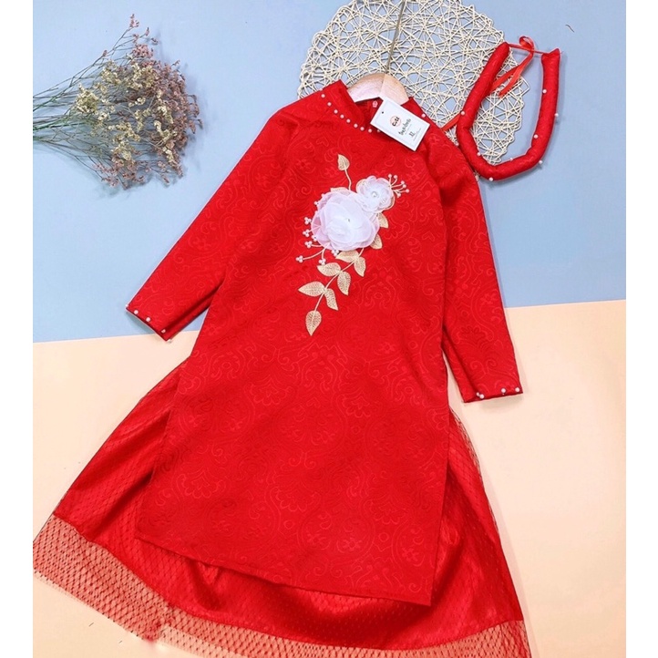 {14-20kg} Áo dài cách Tân bé gái (nhiều mẫu)