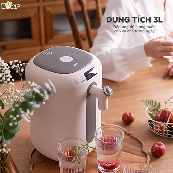 Bình thủy điện thông minh Bear KE-B30V1 dung tích 3 lít, bảo hành 18 tháng