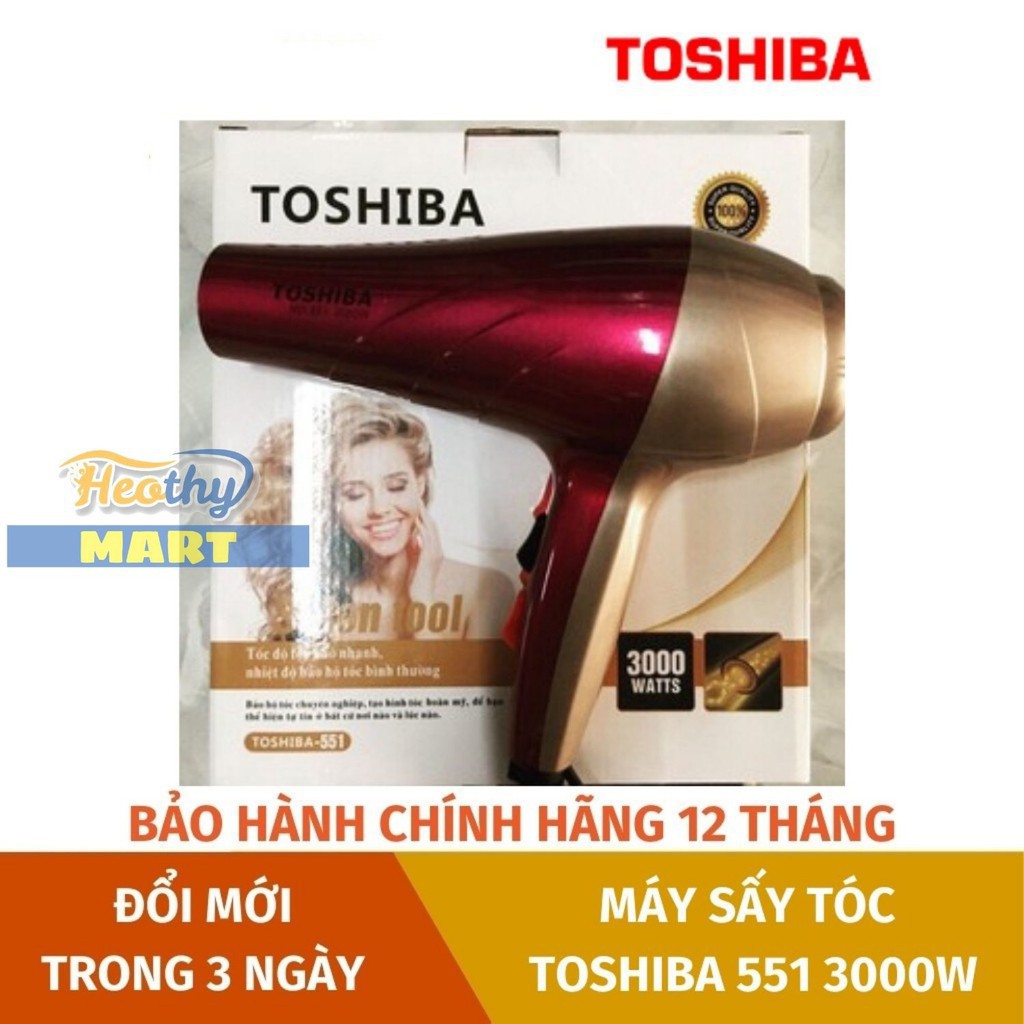 Máy Sấy Tóc Cao Cấp Toshiba 551 Công suất lớn-3000W - Siêu Bền Chất Lượng Cao