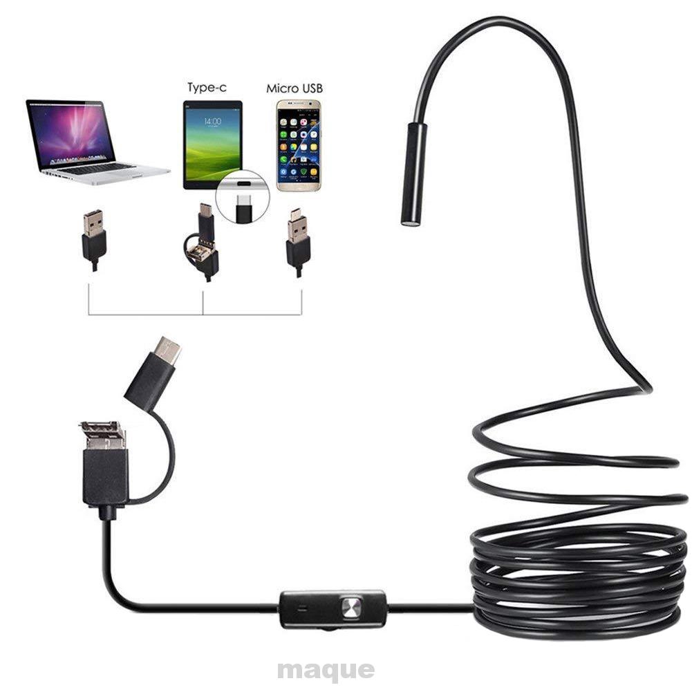 Camera Nội Soi 3 Trong 1 6 Bóng Led Chống Thấm Nước Cổng Usb Loại C