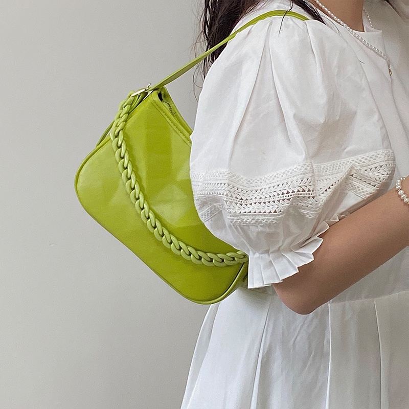 IELGY Túi Đeo Vai Hình Học Phối Dây Xích Thời Trang Cho Nữ