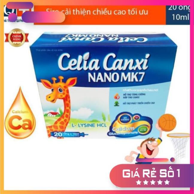 Siro Celia Canxi Nano Mk7  - hỗ trợ tiêu hóa, cải thiện chiều cao trẻ em hàng chính hãng 100%