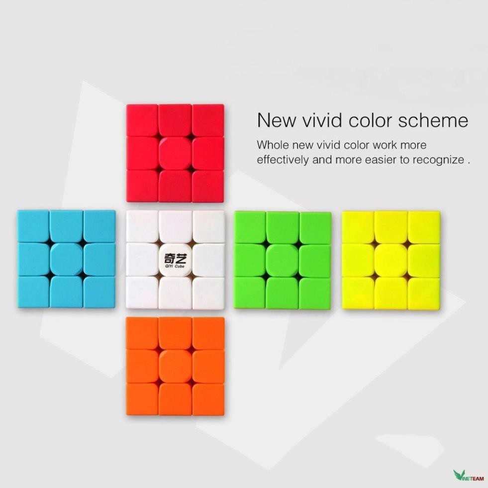 Rubik 3x3 Qiyi Warrior S Stickerless Rubic 3 Tầng Không Viền -dc4642