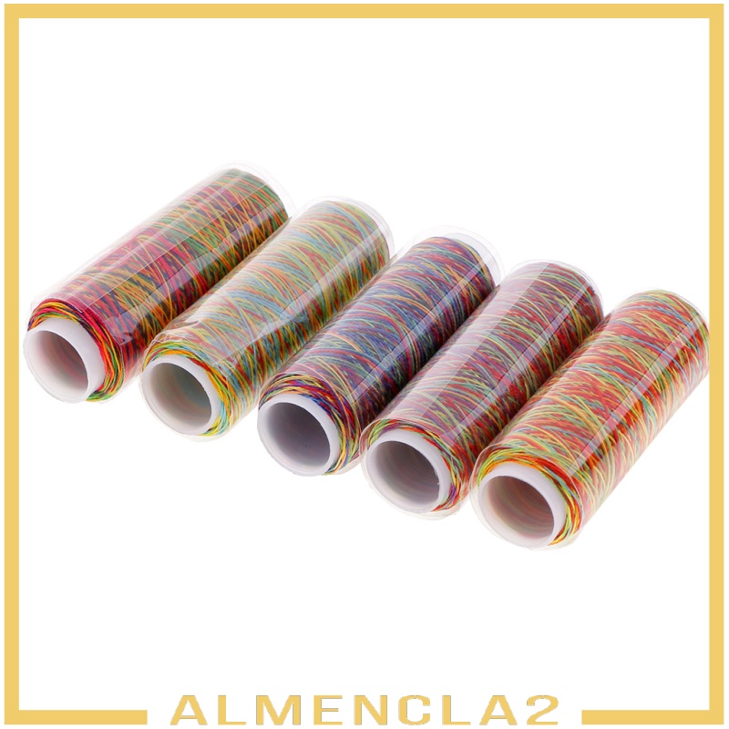 [ALMENCLA2] 5pcs 150D Colorful Sewing Thread All Purpose Threads for Hand Machine Sewing