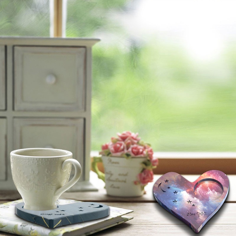 Khuôn Làm Xà Phòng Bằng Resin Epoxy Hình Trái Tim / Ngôi Sao