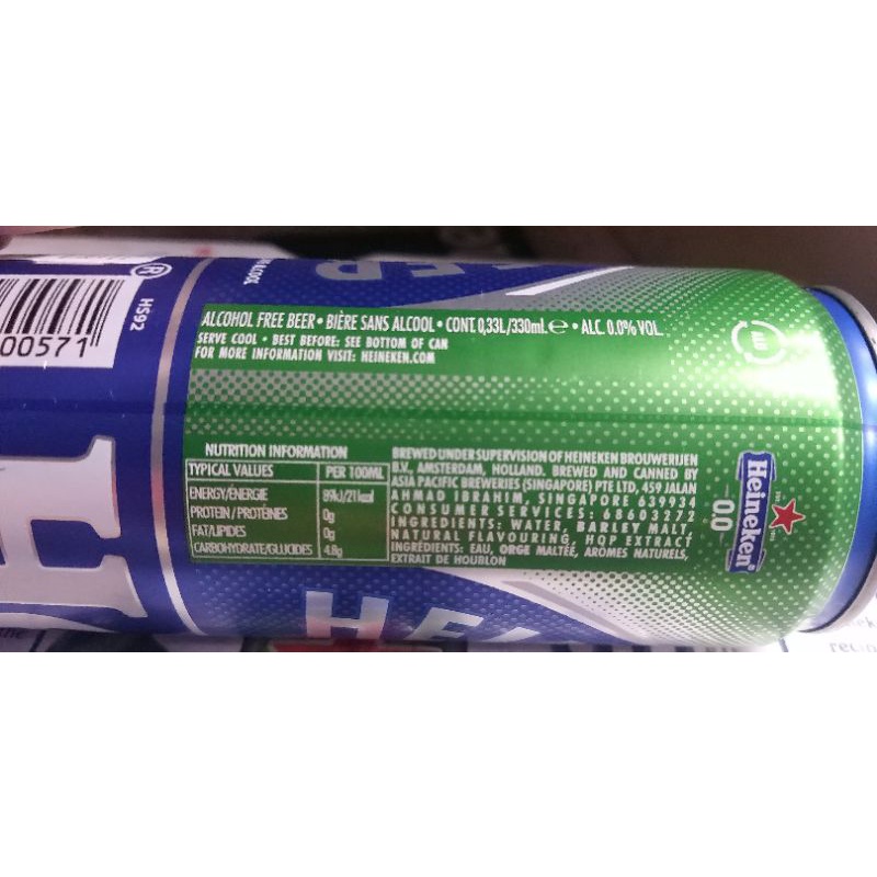 Lốc 6 lon không độ - Heineken 0.0