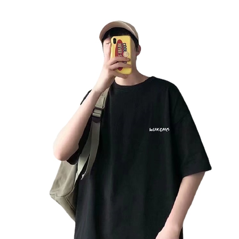 Áo Thun Tay Ngắn Dáng Rộng In Chữ Phong Cách Hip Hop Đường Phố Hàn Quốc Thời Trang Mùa Hè Cho Nam Và Nữ