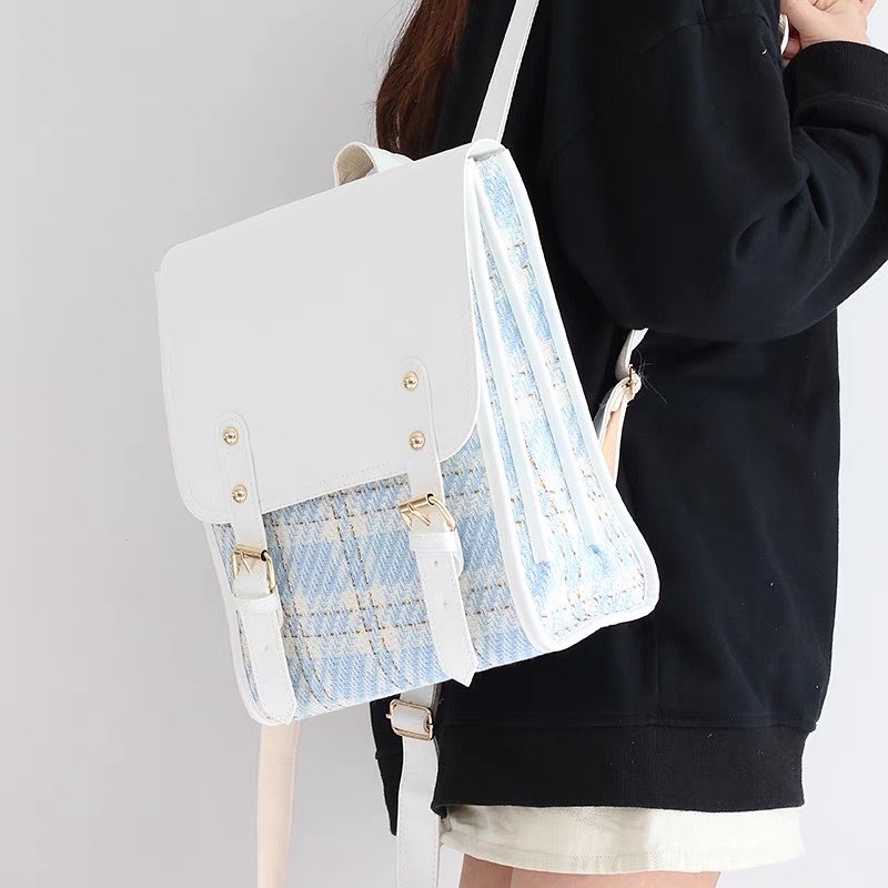 COMBO BALO DA ĐAN CARO VINTAGE CHỐNG THẤM + SỔ NOTE, KẸP GỖ, PIN CÀI,...