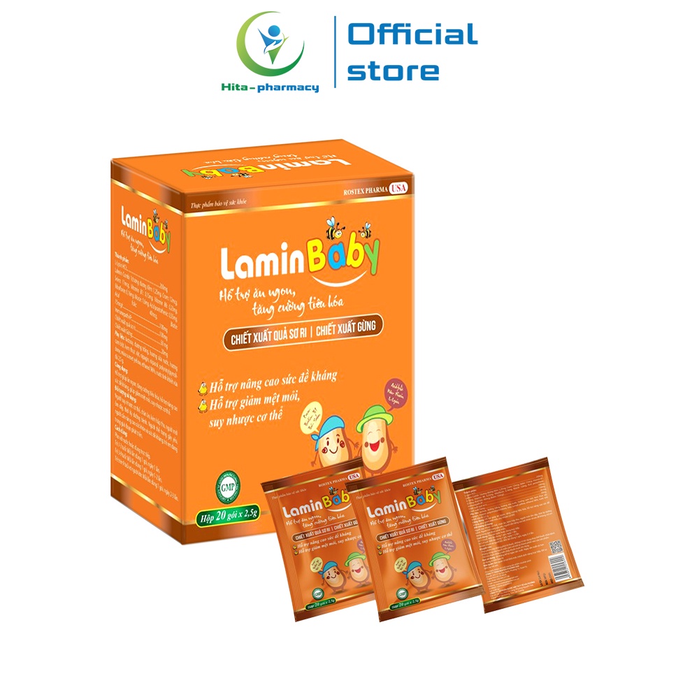 Cốm bổ LaminBaby HDPHARMA giúp bé ăn ngon, tiêu hóa tốt, tăng sức đề kháng 20 gói [LaminBaby]