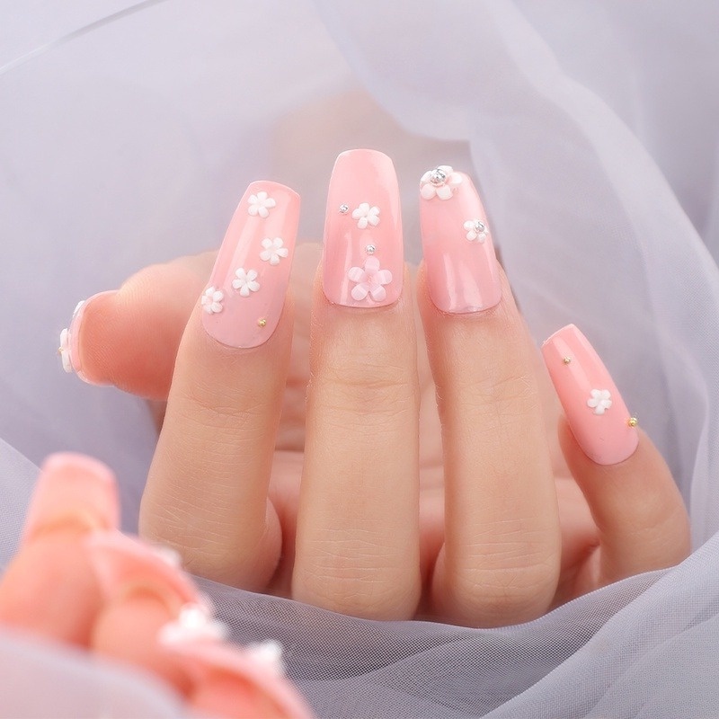 Hộp 6 Ngăn Hình Hoa 3D Nhiều Màu Sắc Dùng Để Trang Trí Móng