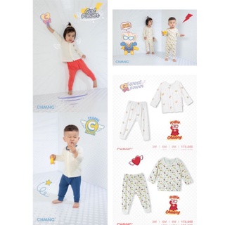 Chaang_ Bộ dài tay cài giữa Chaang cho bé 0-18M