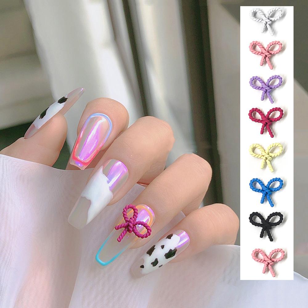 Phụ Kiện Trang Trí Móng Tay Hình Nơ Đính Đá Xinh Xắn