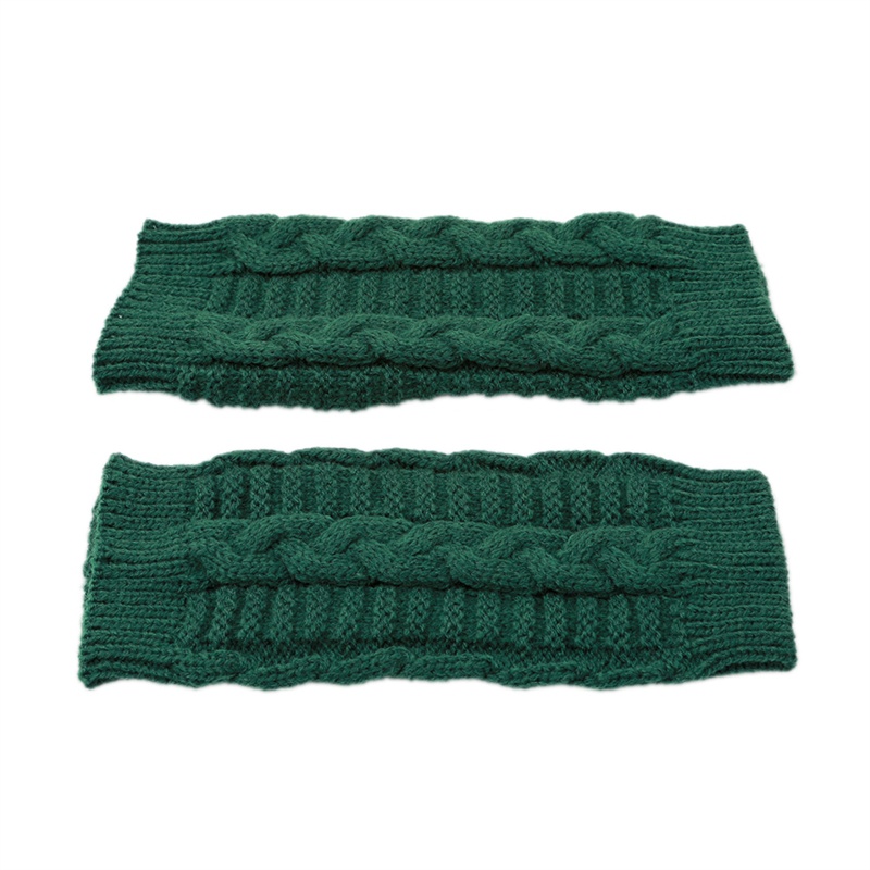 Popular 1 Pair Women Fashion Knitted Arm Fingerless Winter Gloves Soft Warm Mitten