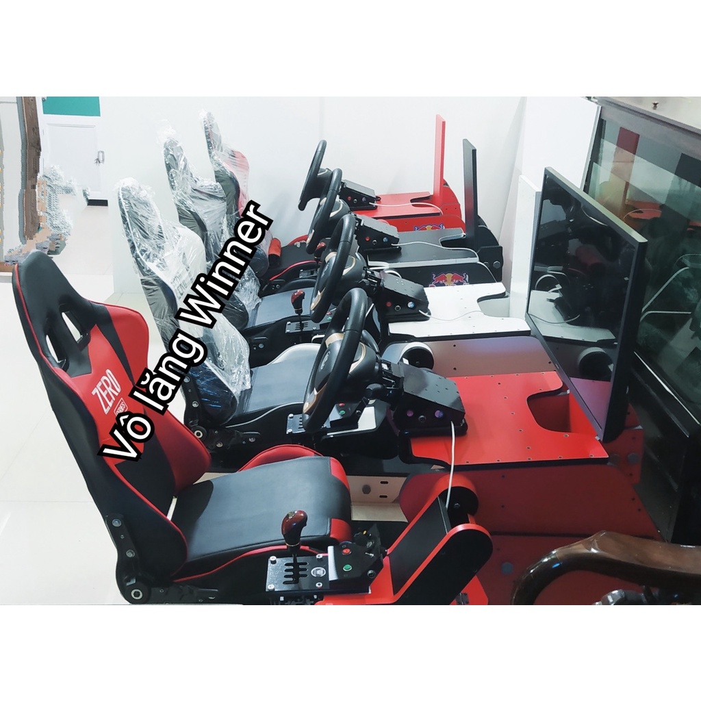 Bộ vô lăng chơi game, học lái xe kèm cabin Winner