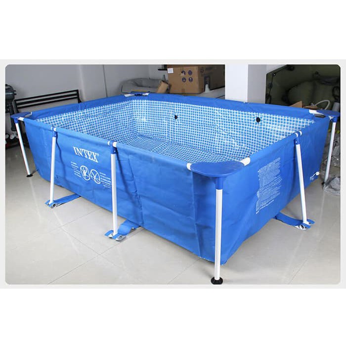 [Giảm Giá] Bể bơi khung kim loại chịu lực chữ nhật 3m X 2m cao 75cm tháo lắp dễ dàng, đẹp và bền bỉ tặng kèm bóng nước