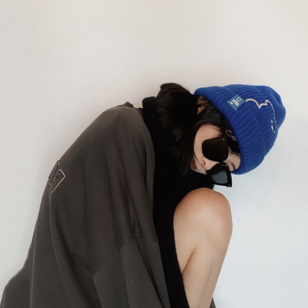 Nón Len Trùm Đầu Giữ Ấm Thêu Hình Gấu Dễ Thương Thời Trang Mùa Đông Phong Cách Hip hop 2022