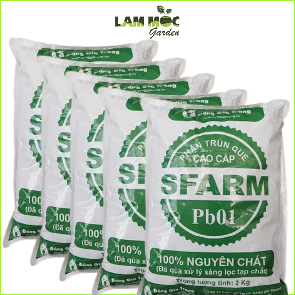 Phân Trùn Quế Cao Cấp Nguyên Chất Sfarm 2 Ký - Trồng Rau Màu Và Hoa Kiểng