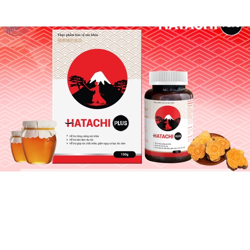 Viên Uống Hatachi Plus - Giúp Giảm Nguy Cơ Bạc Tóc Sớm Hộp 1 Lọ 100g