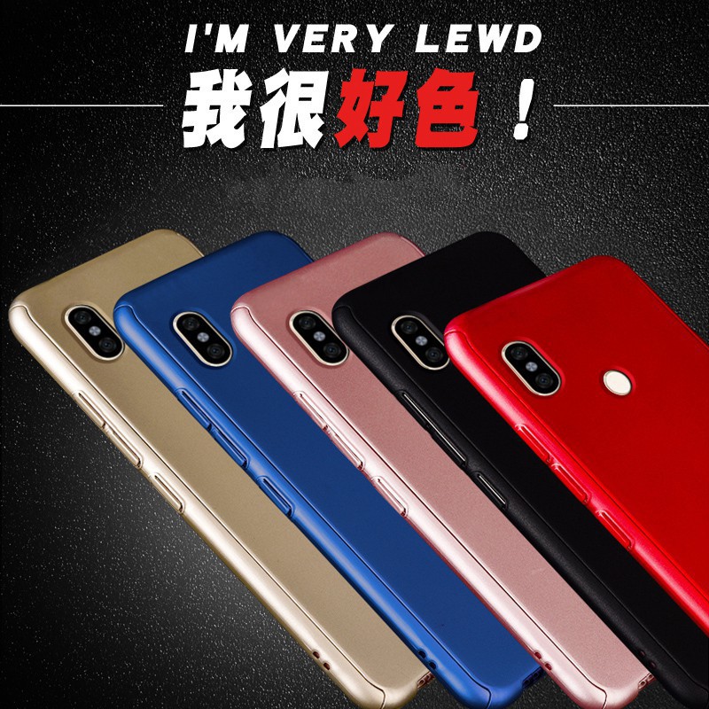 Ốp Lưng 360 Độ Bảo Vệ Toàn Diện Có Kính Cường Lực Cho Xiaomi Redmi S2 Note 5 Pro