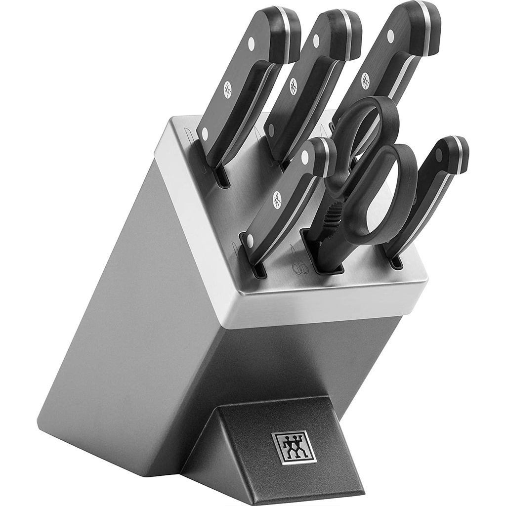 Bộ dao cán liền tự mài ZWILLING GOURMET 7 món đi kèm đốc cắm dao