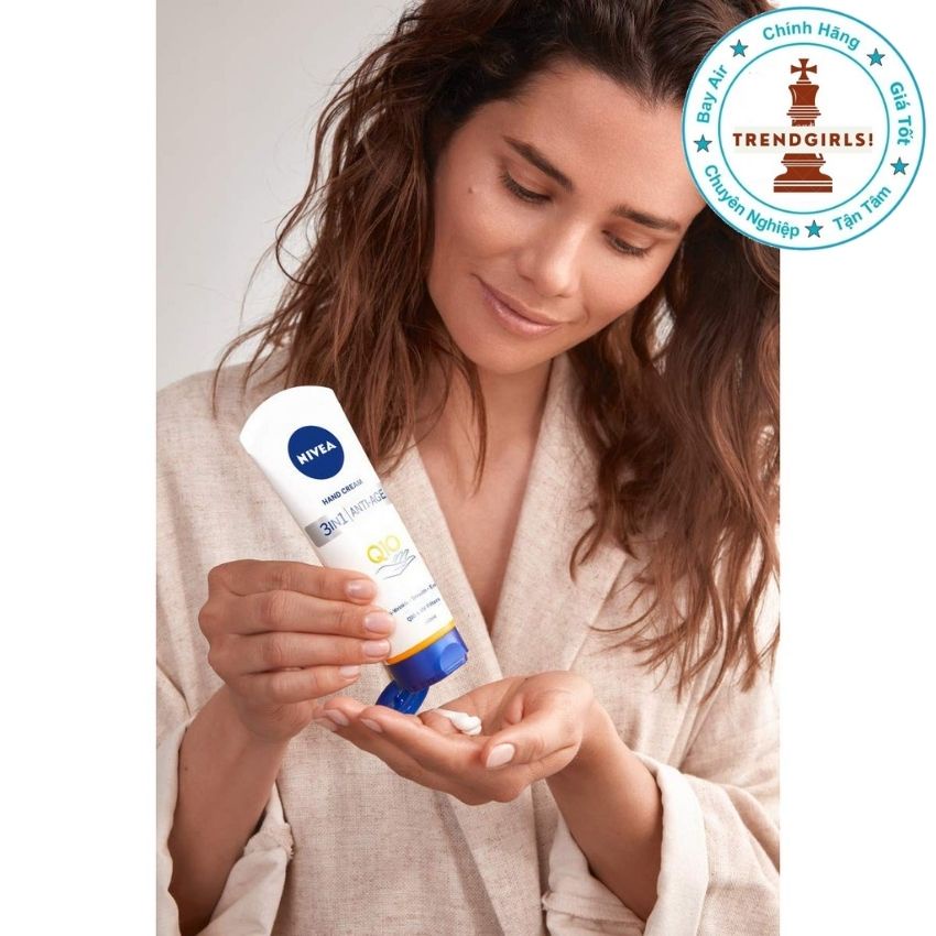 Kem tay NIVEA Q10 Hand Creme 3in1 Anti-Age 75ml Đức dưỡng da tay dưỡng ẩm làm mềm cho da tay khô