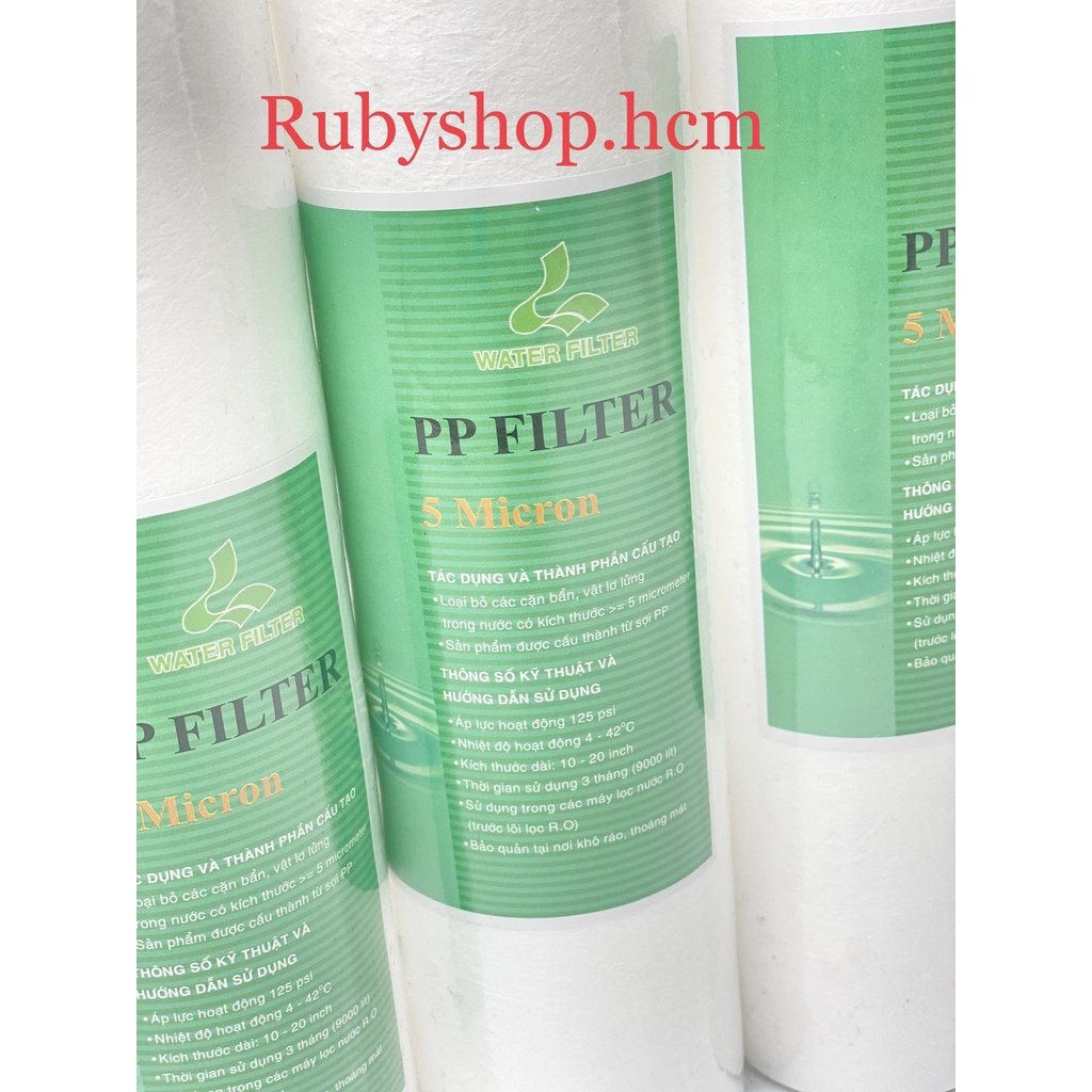 Bộ 10 Lõi lọc nước số 1 PP 10 inch Rubyshop.hcm