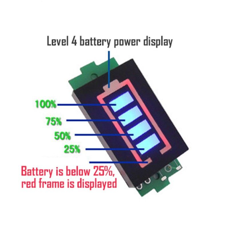 Mạch báo dung lượng pin 1s - 3s - 4s (pin 18650)