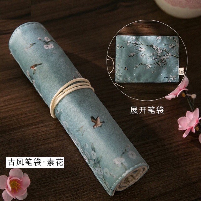 Bao gấm đựng bút cổ phong