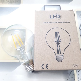 Bóng đèn led edison g80 4w sáng vàng đui e27