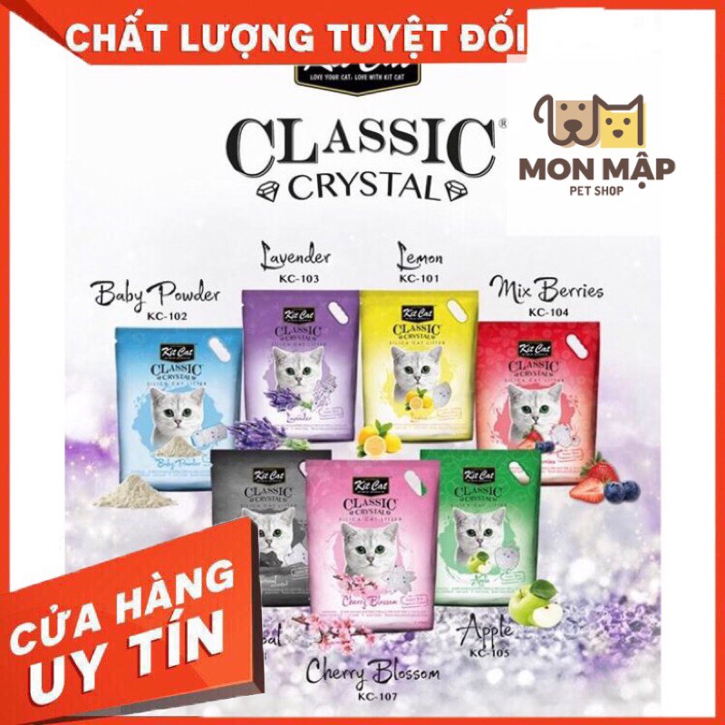 CÁT THỦY TINH KITCAT CLASSIC CRYSTAL TÚI 5L CHO CHÓ MÈO