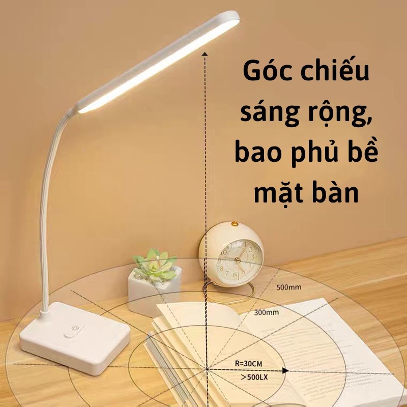 Đèn Học Để Bàn Đèn Học Chống Cận Cảm Ứng Tích Điện Thông Minh