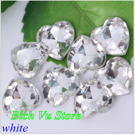 Đá trái tim Hồng Kong | size 8mm (10vien/18k) (Đá sáng đẹp)