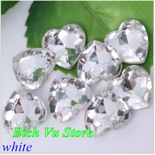 Đá trái tim Hồng Kong | size 8mm (10vien/28k) (Đá sáng đẹp)