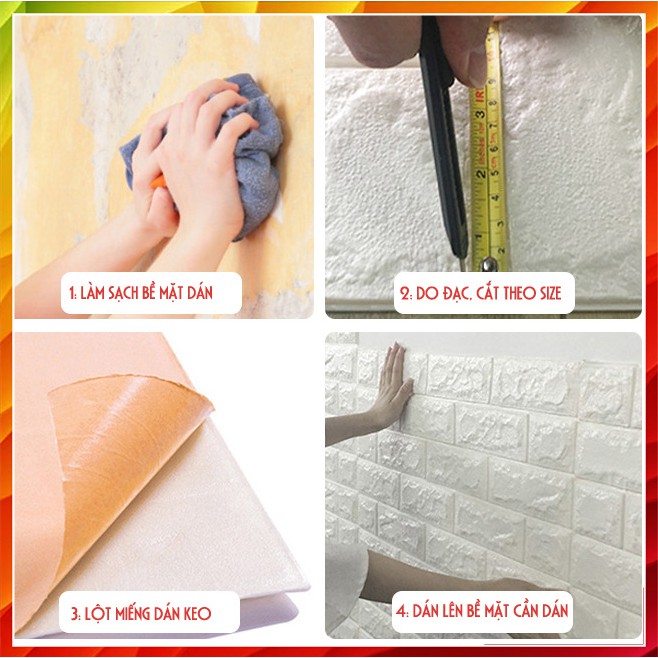 [Free Ship] Xốp dán tường 3D Giả gạch loại 1 siêu dính | BigBuy360 - bigbuy360.vn