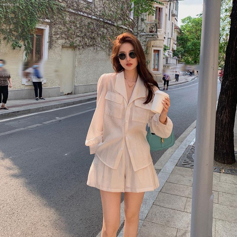 Set Đồ Hai Món Gồm Áo Và Quần Ngắn Phong Cách Cổ Điển Thời Trang Mùa Hè Cho Nữ