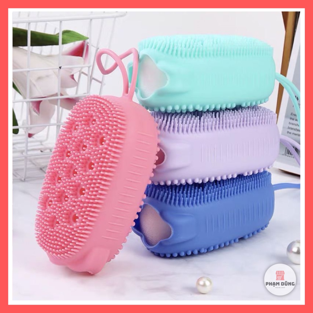 Bông tắm tạo bọt  massage hình chuột , bông tắm silicon tẩy tế bào chết