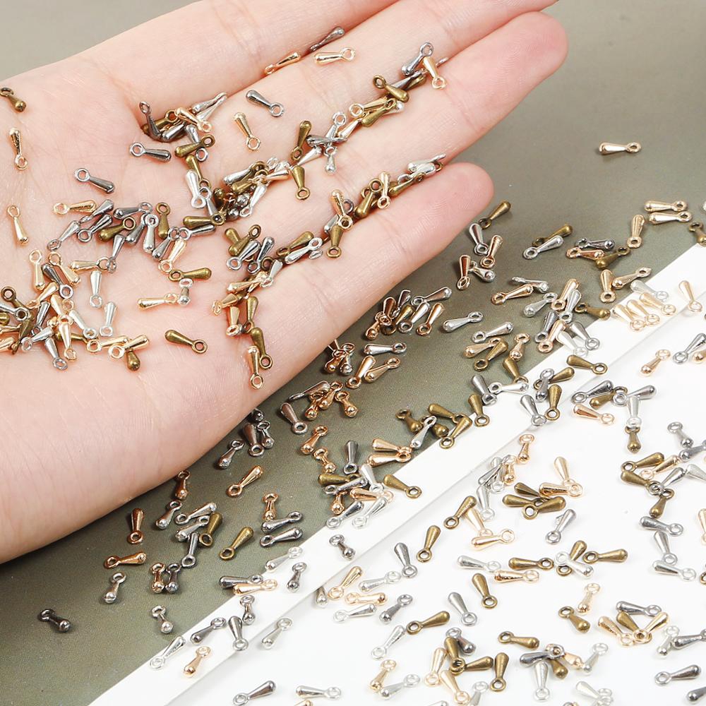 Bộ 100 móc nối dài vòng cổ/vòng tay hình giọt nước kích thước 2x7mm