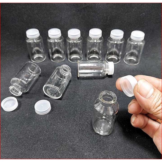 Chai lọ thủy tinh vial nắp bật 7ml, 10ml, 20ml đựng tinh dầu, lọ chiết nước hoa làm mẫu thử, tặng kèm, serum.